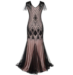 Ivory Women Evening Dress 1920s Flapper Gatsby Gown