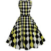 Floral Print 50s Vintage Dress Tunic Sexy Party Dresses