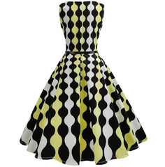 Floral Print 50s Vintage Dress Tunic Sexy Party Dresses