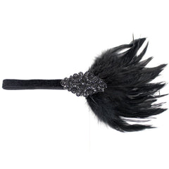  Vintage Flapper Headband 1920s Gatsby Feather Fascinators