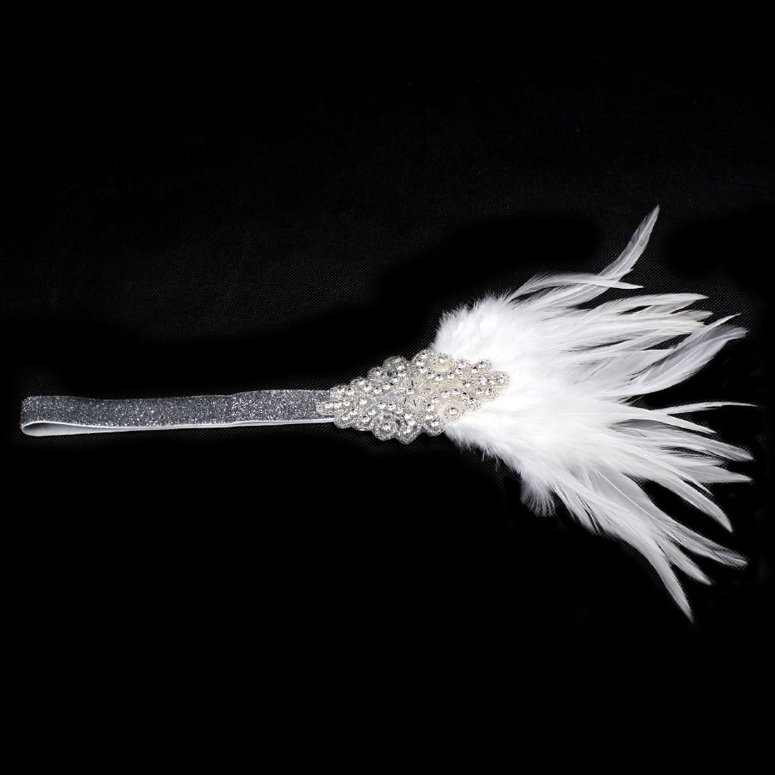  Vintage Flapper Headband 1920s Gatsby Feather Fascinators