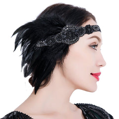 Vintage Headpiece 1920s Fascinator Headband Great Gatsby