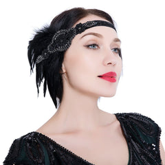 Vintage Headpiece 1920s Fascinator Headband Great Gatsby