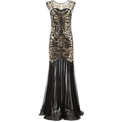 20s Great Gatsby Inspired Long Flapper Dress 1920s Themed Party