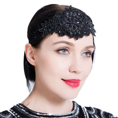 Women's Flapper Headpiece 1920s Gatsby Beaded Crystal Headband
