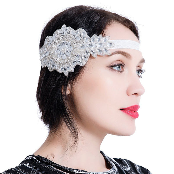 Women's Flapper Headpiece 1920s Gatsby Beaded Crystal Headband