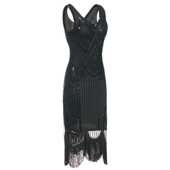 Black Gatsby Dress Flapper-style Party 1920s
