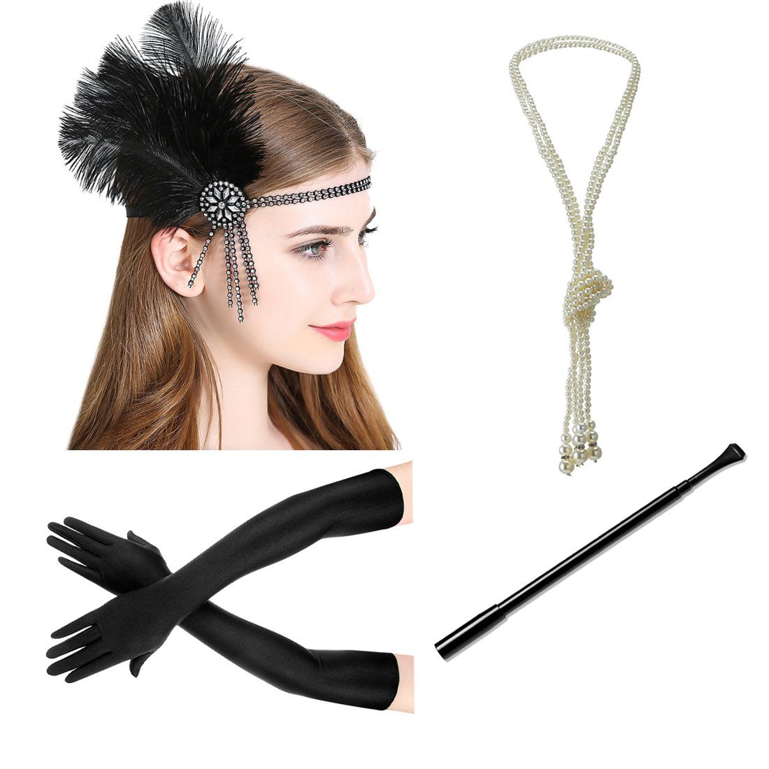 1920s Flapper Great Gatsby Accessories Set