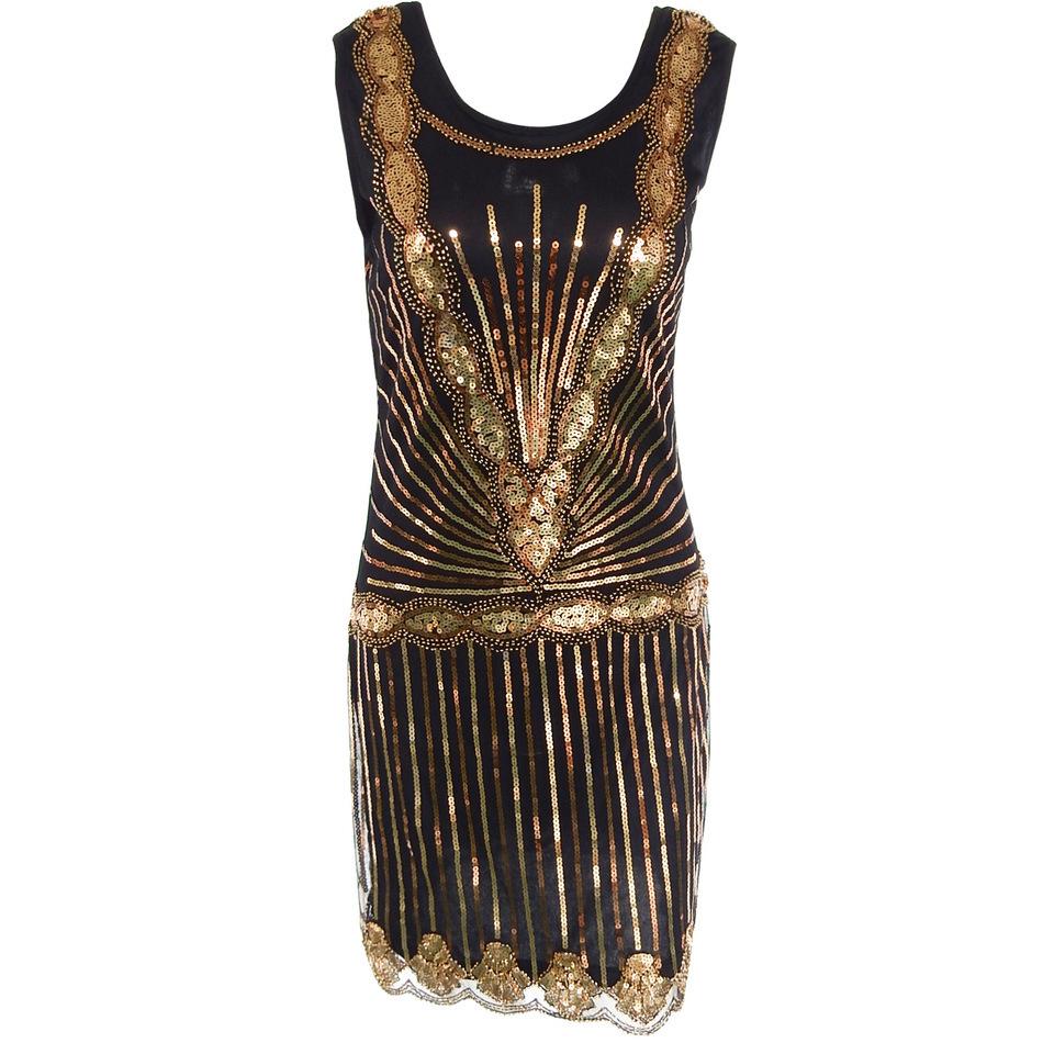 1920s Gatsby Style Dress Vintage Art Deco Sequin Inspired Great Gatsby