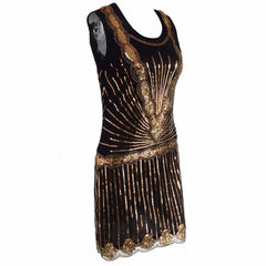 1920s Gatsby Style Dress Vintage Art Deco Sequin Inspired Great Gatsby