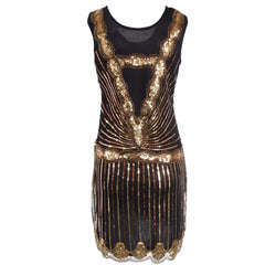 1920s Gatsby Style Dress Vintage Art Deco Sequin Inspired Great Gatsby