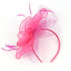 Vintage Pillbox Feather Derby Headband Fascinator Hat Hair Band For Cocktail Tea Party